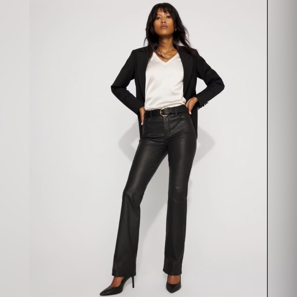 WHBM Faux Leather Bootcut Pants Sz 4